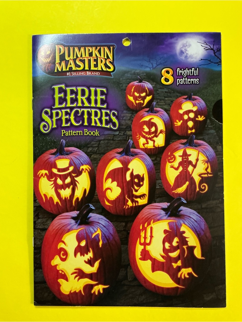 Eerie Spectres Pumpkin Carving Pattern Book 8 types drawings